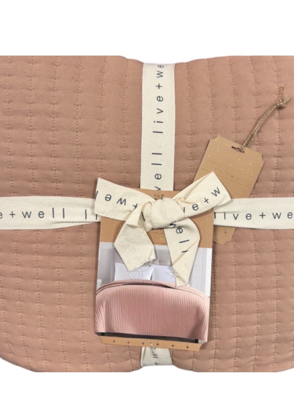 Live Well Clay King Quilt 102”x90” NEW with Tags 100% Polyester